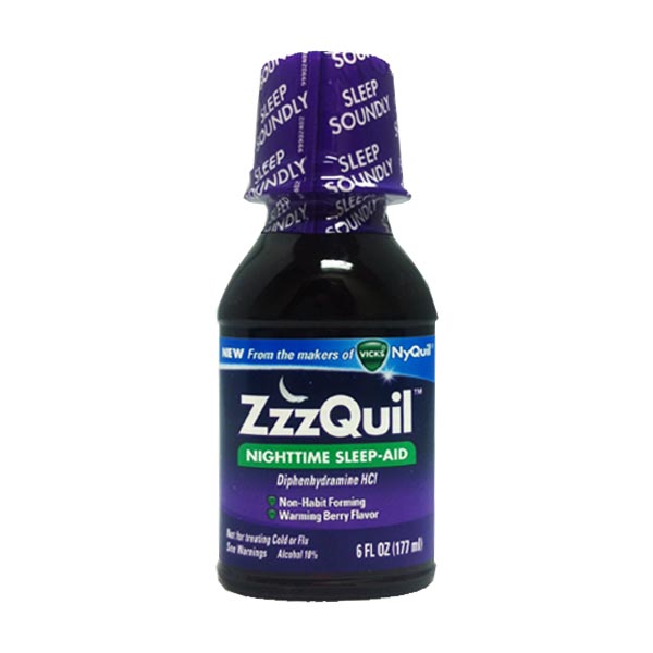 ZZZQUIL NIGHT TIME SLEEP LIQUID 6oz - Cold, Cough, & Flu - Medicine ...