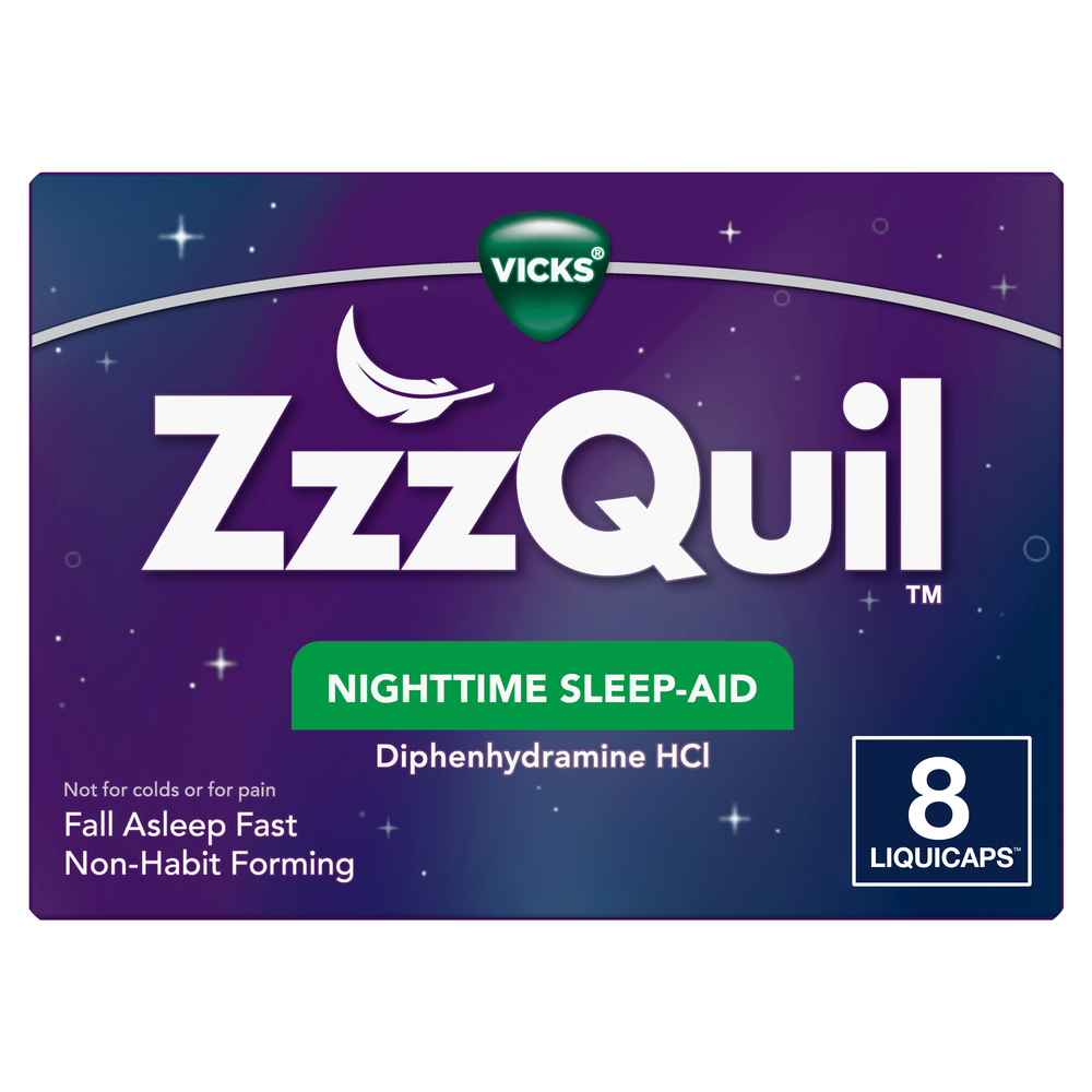Zzzquil nightime sleep aid liq cap 8ct