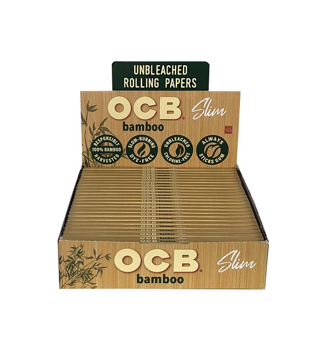 Ocb bamboo rolling papers slim 24ct