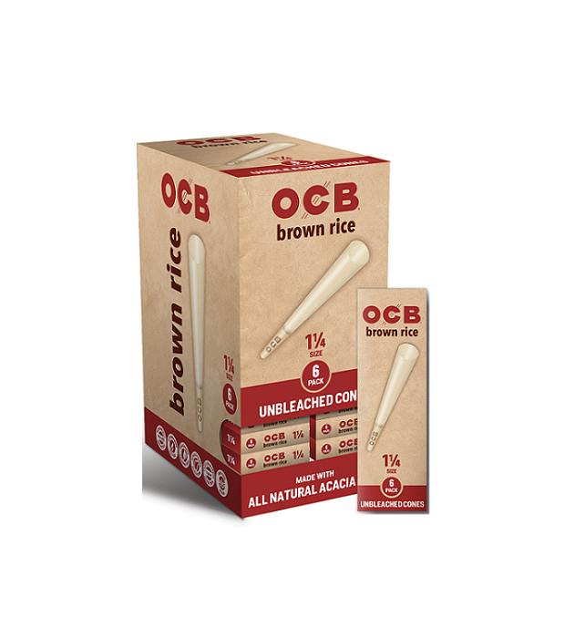 Ocb brown rice cone 84mm 1.25`` 20/6pk