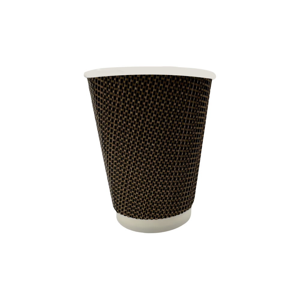 Ptm ripple wall paper cup 6/25ct 12oz