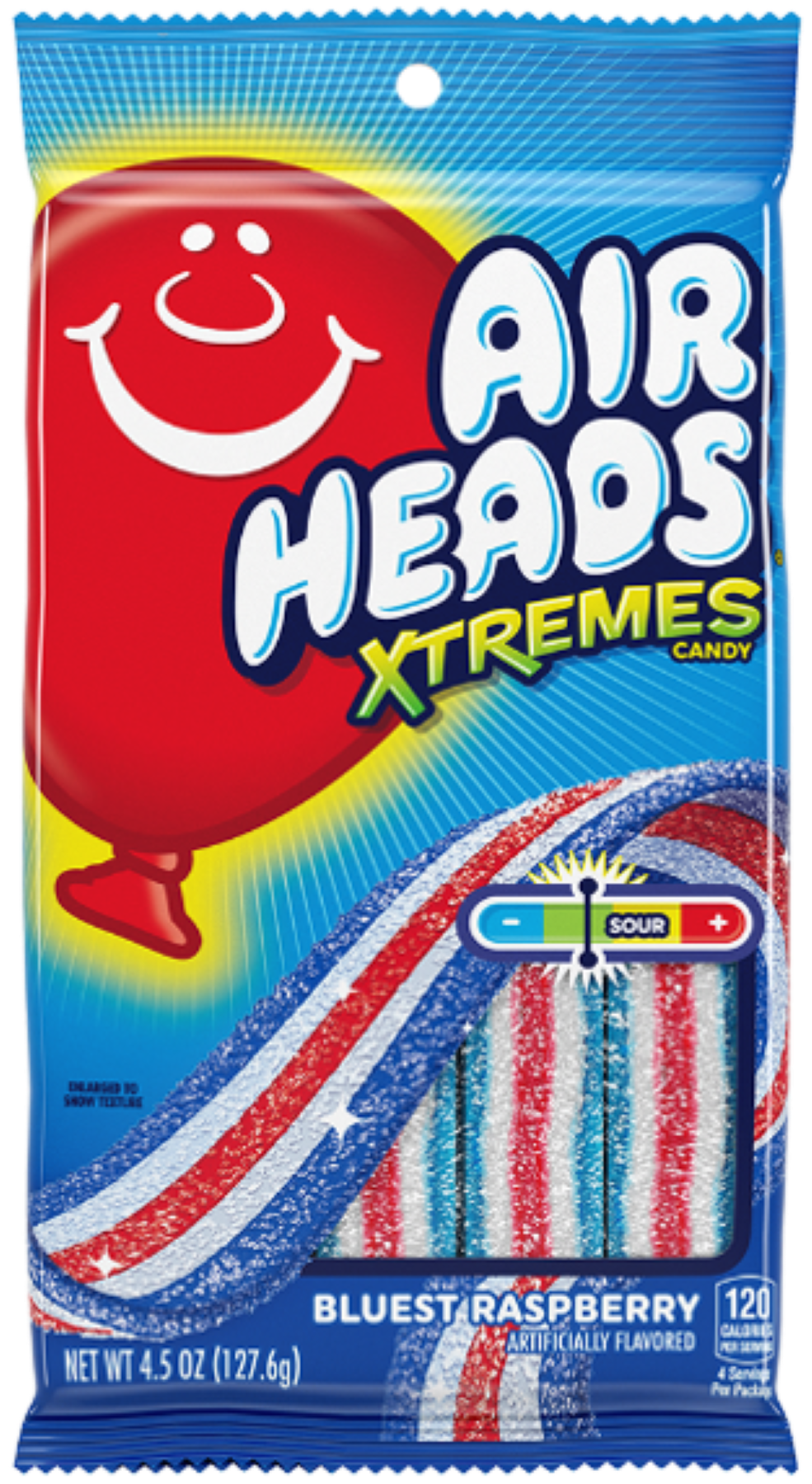 Air heads xtreme bluest raspberry peg 4.5oz
