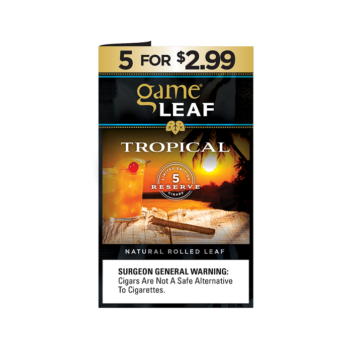 Game leaf tropical 5/$2.99 f.p. 8/5pk