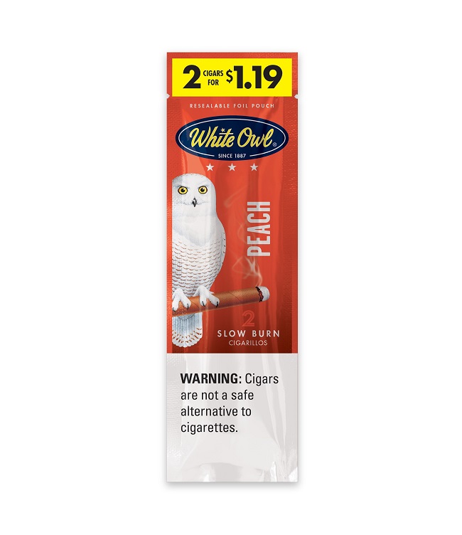 White owl peach 2/$1.19 f.p 30/2pk