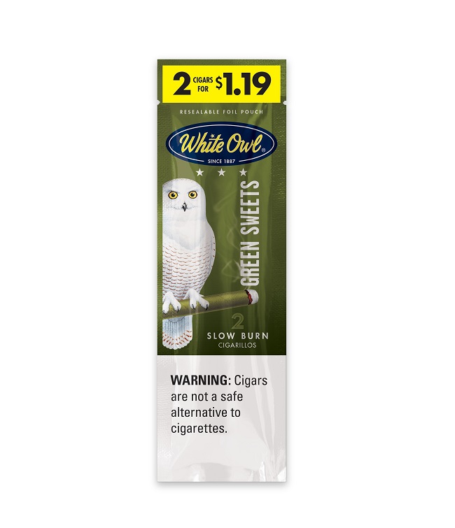 White owl green sweets 2/$1.19 f.p 30/2pk