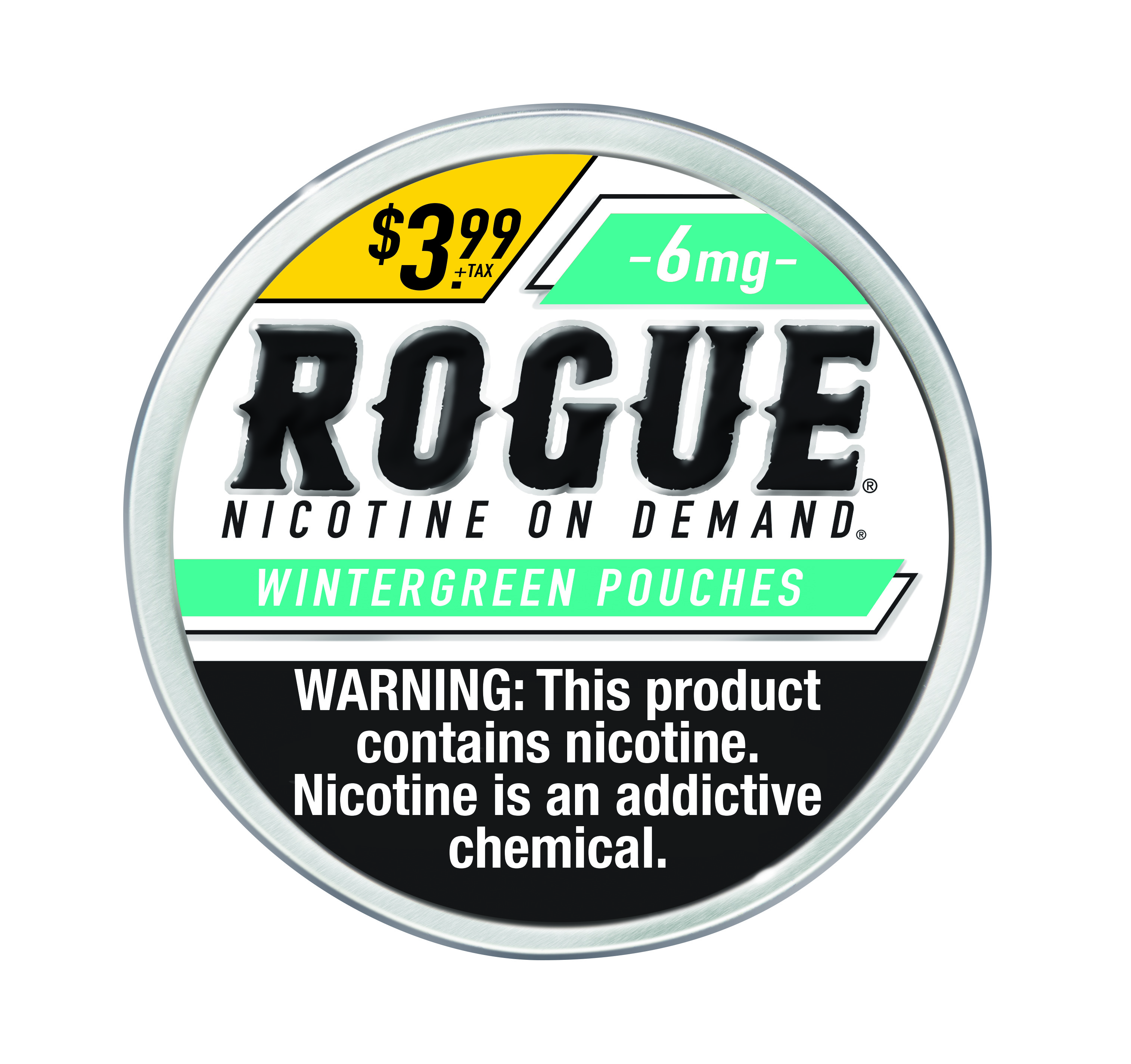 Rogue wintergreen nicotine pouch $3.99 6mg 5ct