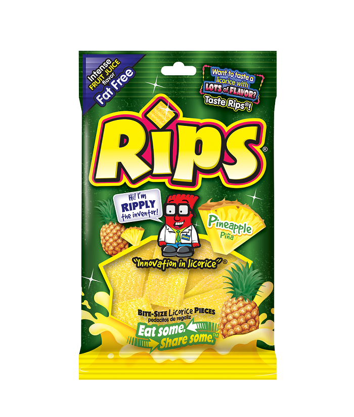 Rips pineapple pieces bite size h/b 4oz