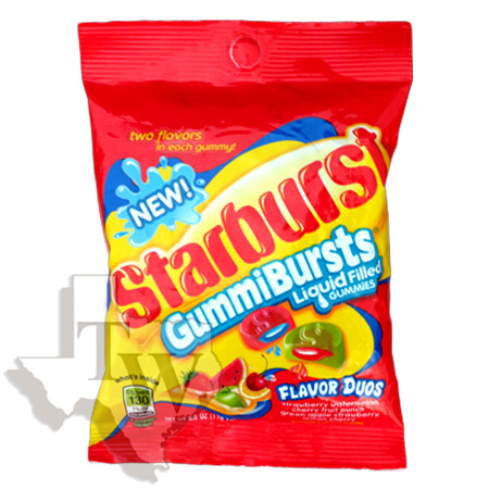 STARBURST GUMMI BURSTS FLAVOR DUOS 6oz - Hanging Bags - Candy, Mints ...