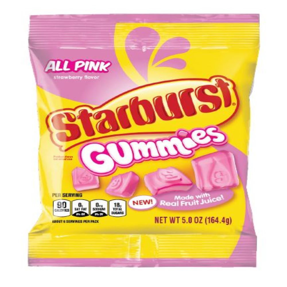 Starburst all pink gummies h/b 5oz