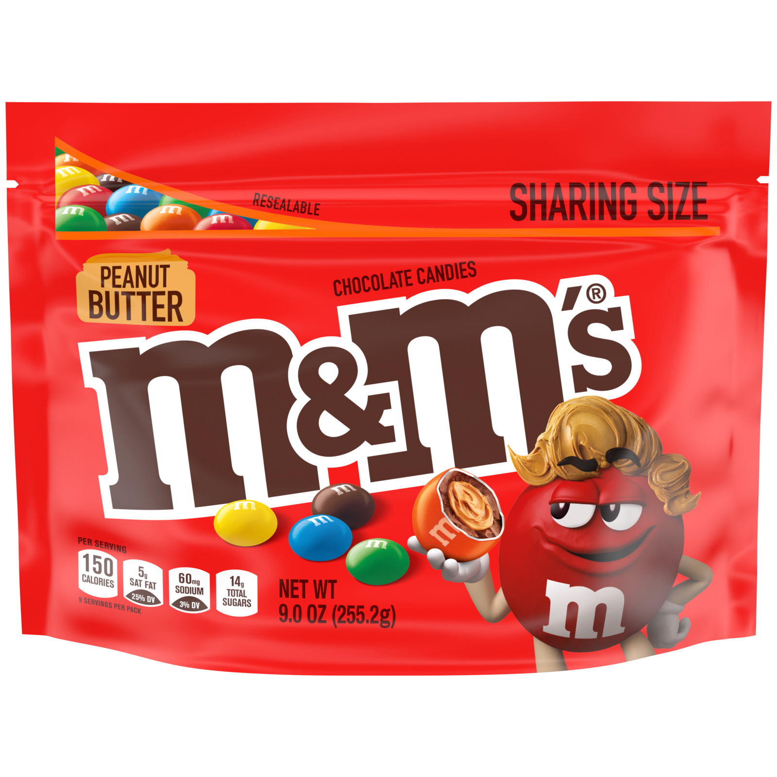 M&m`s peanut butter stand up pouch 9oz