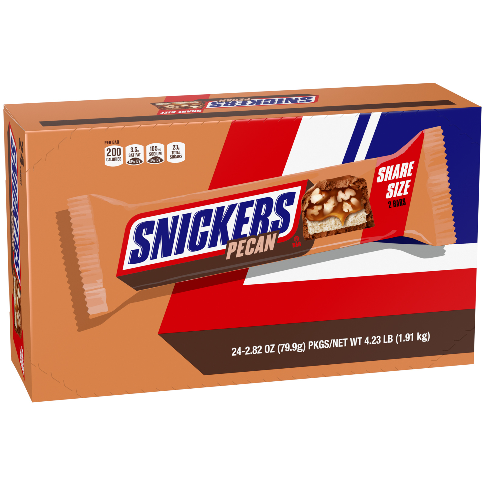 Snickers pecan share size 2.82oz 24ct