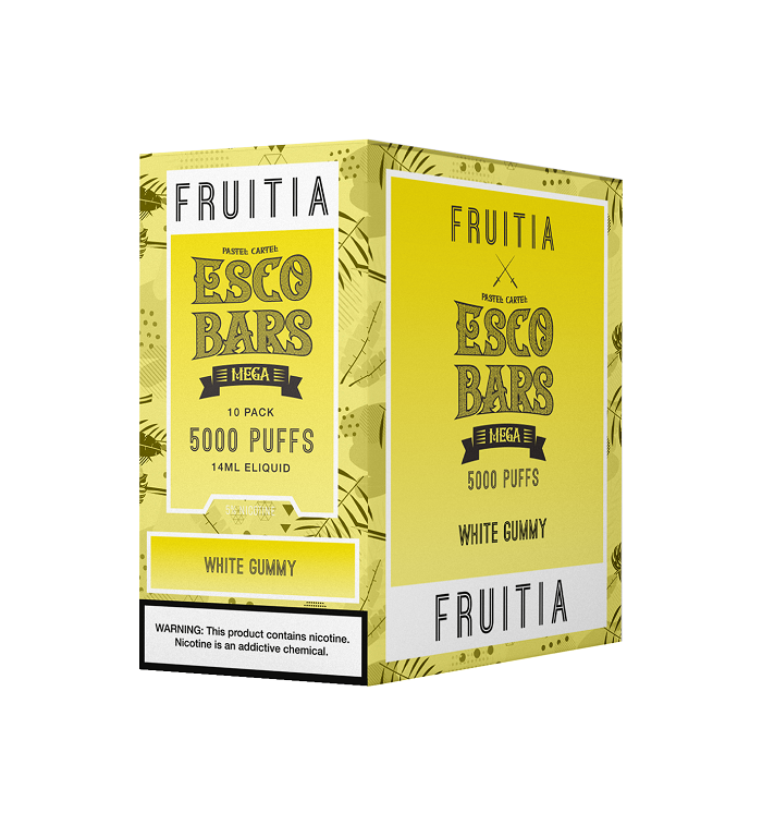 Esco bars white gummy fruitia 5000 disposable 10ct