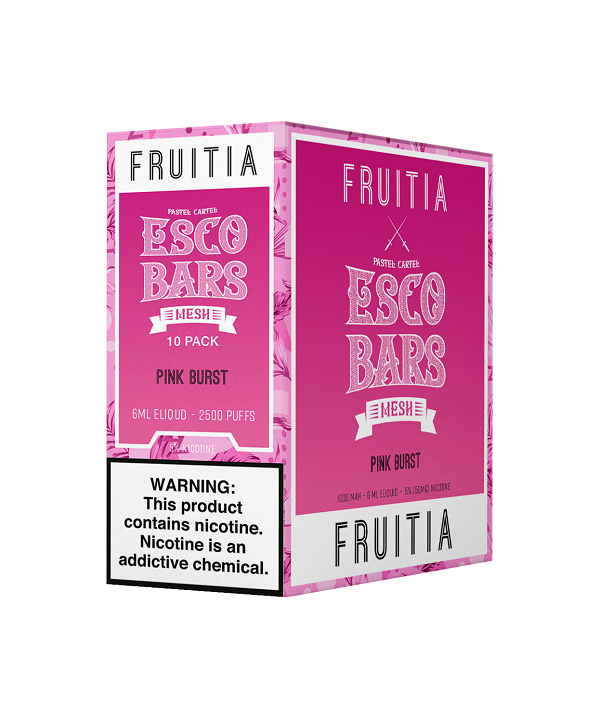 Esco bars pink burst fruitia 2500 disposable 10ct