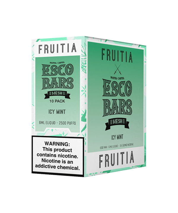 Esco bars icy mint fruitia 2500 disposable 10ct
