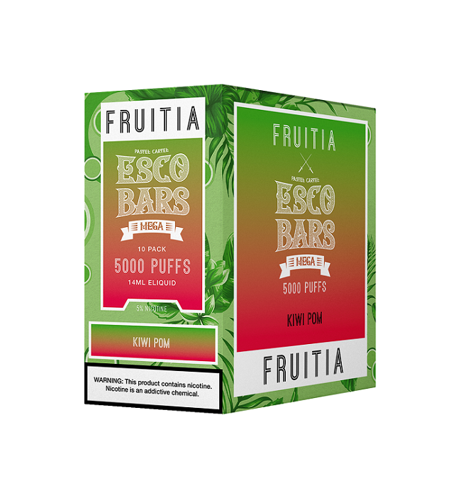 Esco bars kiwi pom fruitia 5000 disposable 10ct