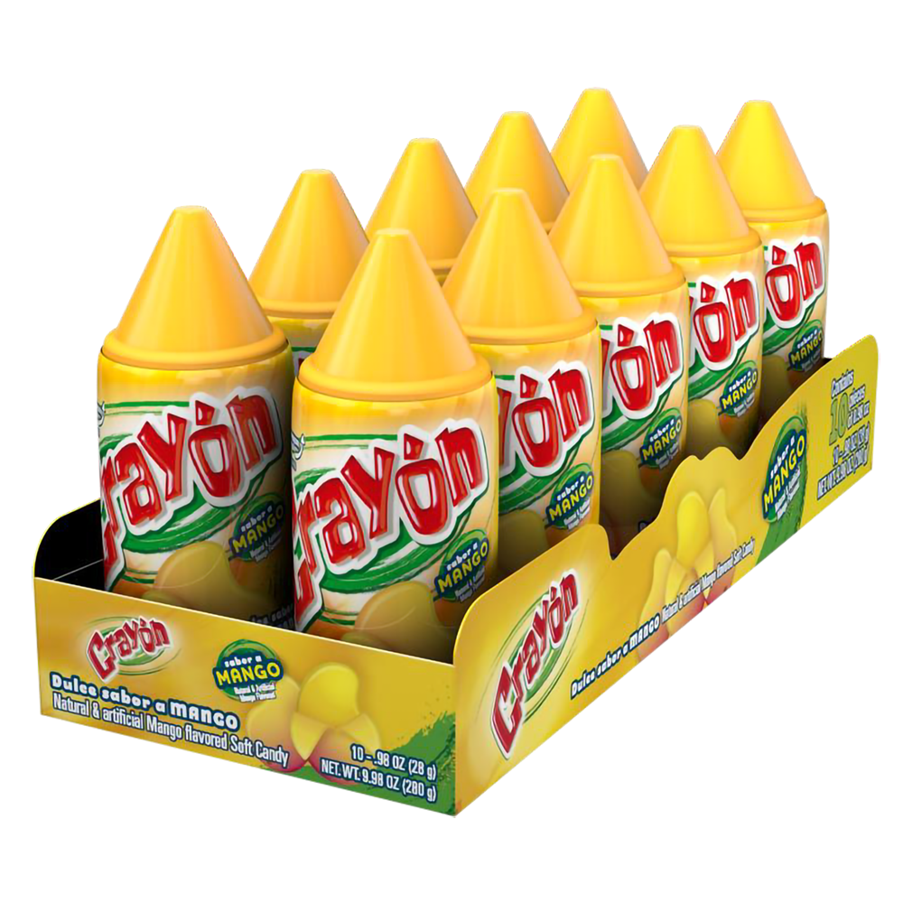 Crayon mango candy 10ct 9.98oz