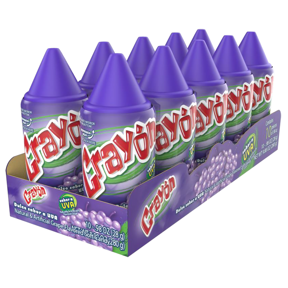 Crayon grape candy 10ct 9.98oz