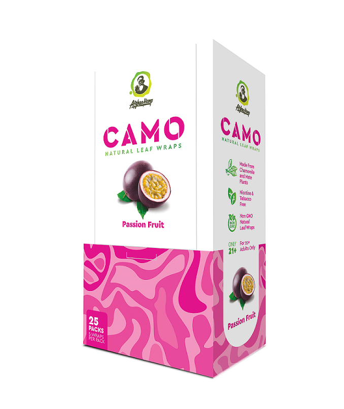 Camo passion fruit hemp wraps 25/5pk