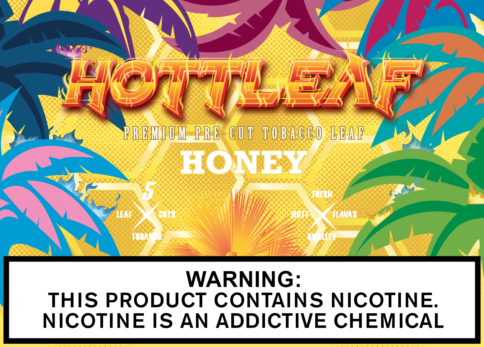Hottleaf premium cut honey tobacco leaf 8/5pk
