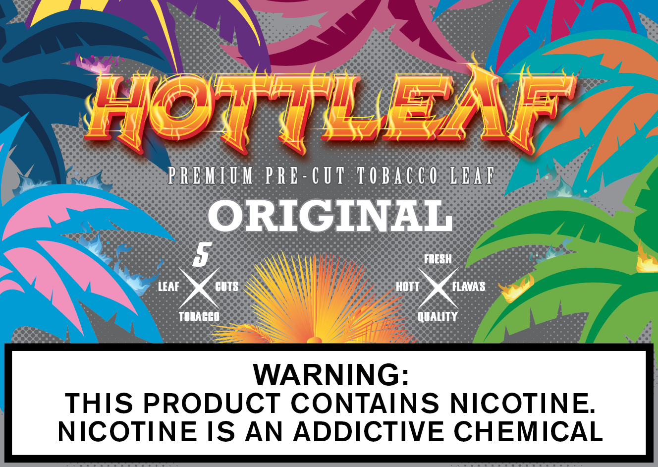 Hottleaf premium cut original tobacco leaf 8/5pk