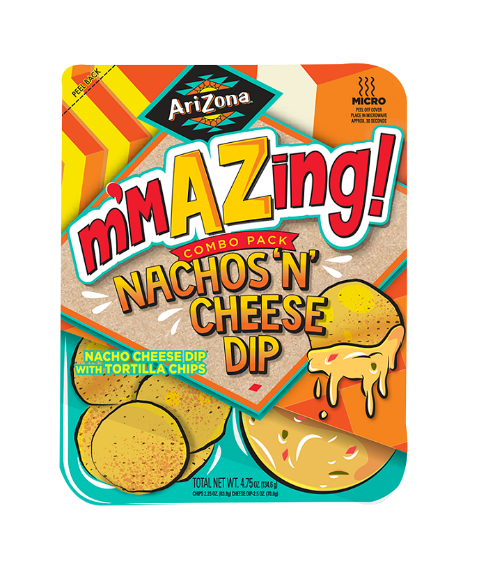Arizona nachos & cheese dip combo tray 4.75oz