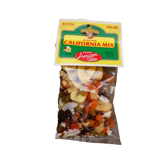 Three amigos dried fruit california mix 4.75oz