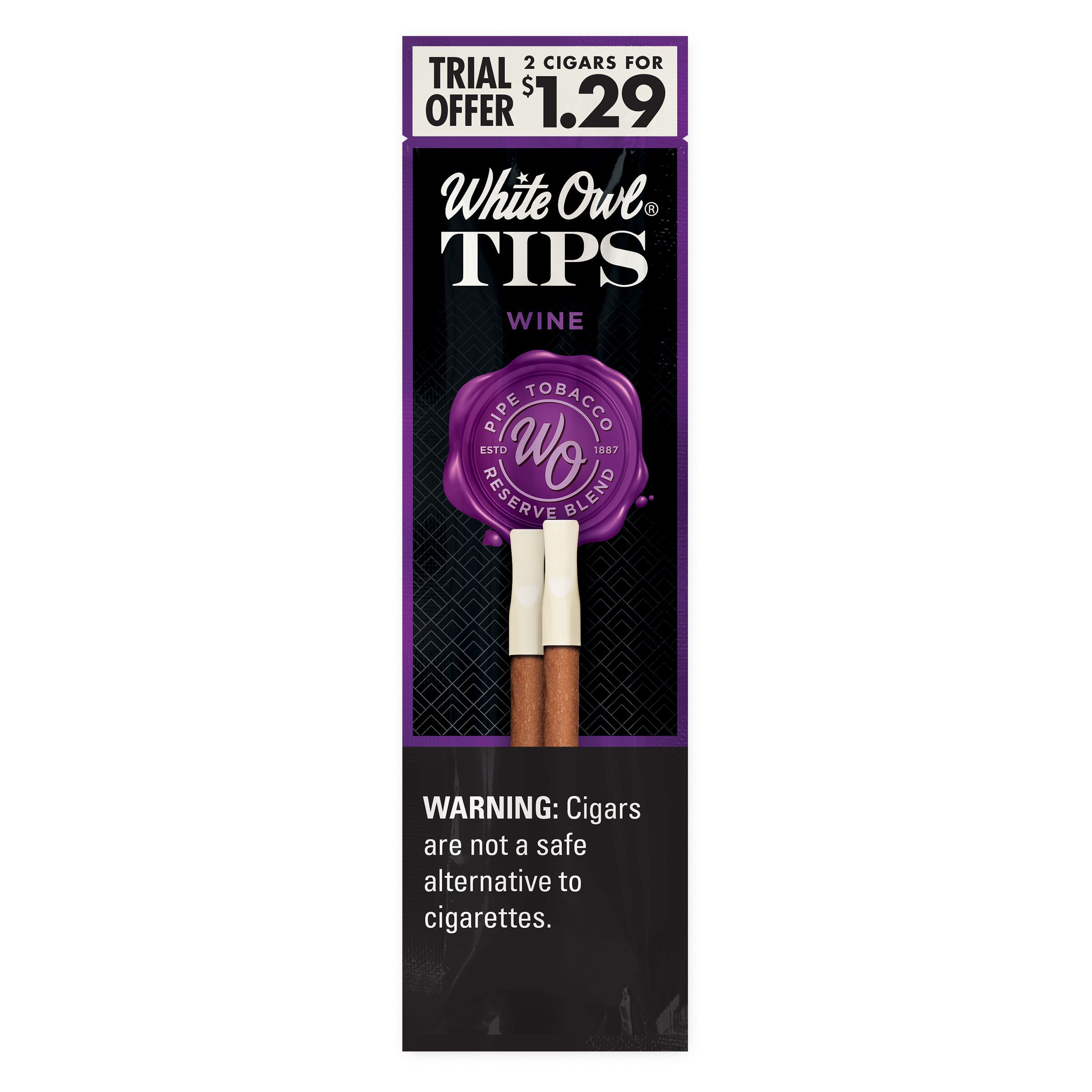 White owl tips wine 2/$1.29 15/2pk