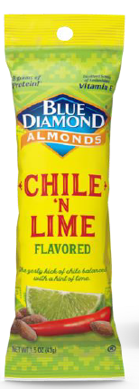 Blue diamond chile 'n lime almonds 12ct 1.5oz