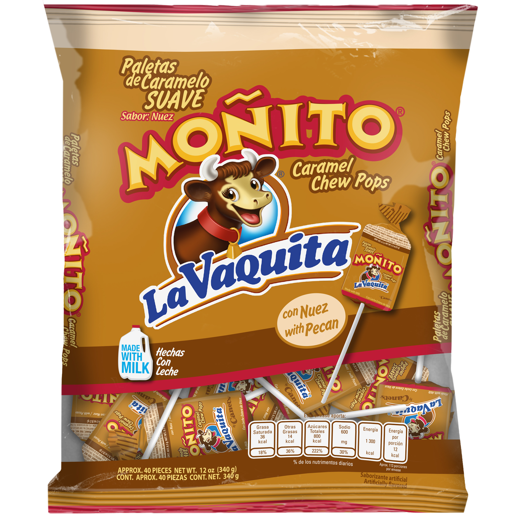 Canel`s la vaquita moÑito crml chw pops 30ct 12oz