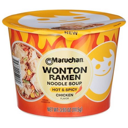 Maruchan wonton bowl hot&spicy chicken 6ct 3.93oz