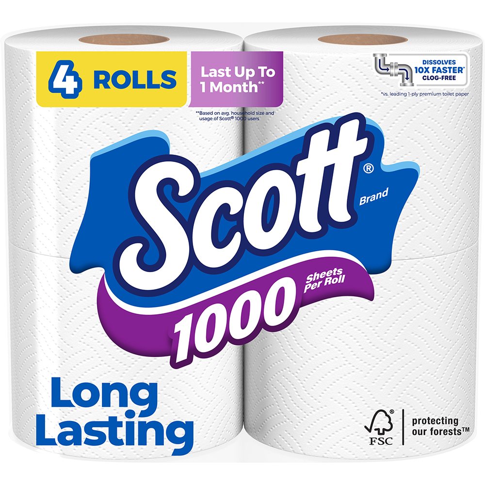 Scott comfort plus toilet paper 4pk 160ct