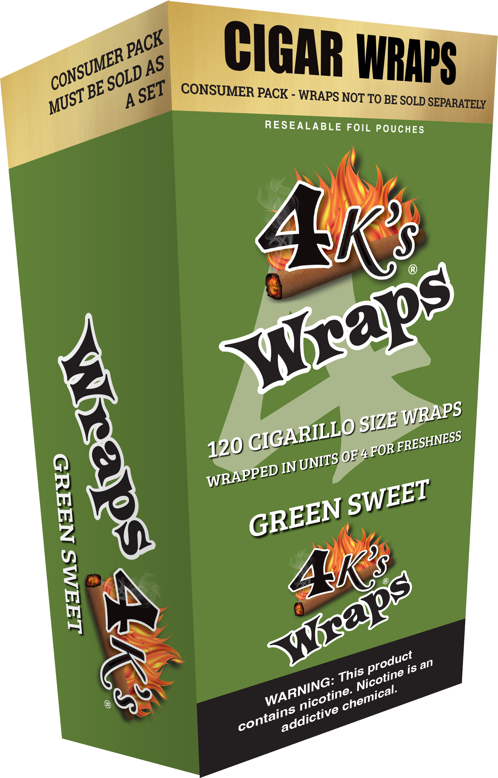 4kings green sweet wraps 30/4pk