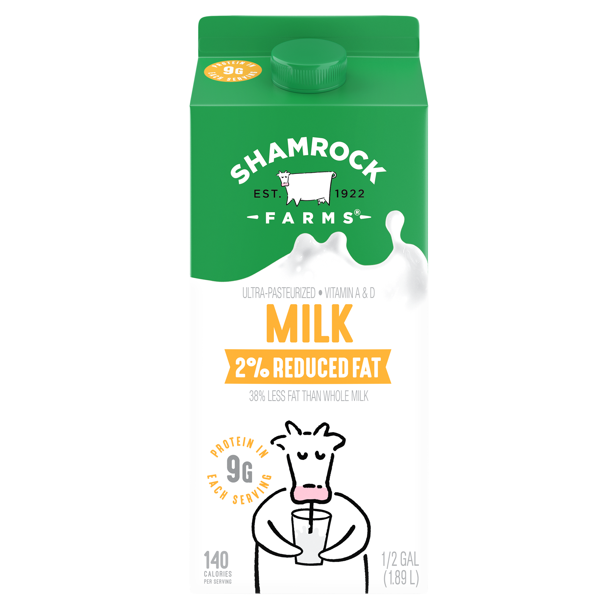 Shamrock farms white esl whole milk 64oz