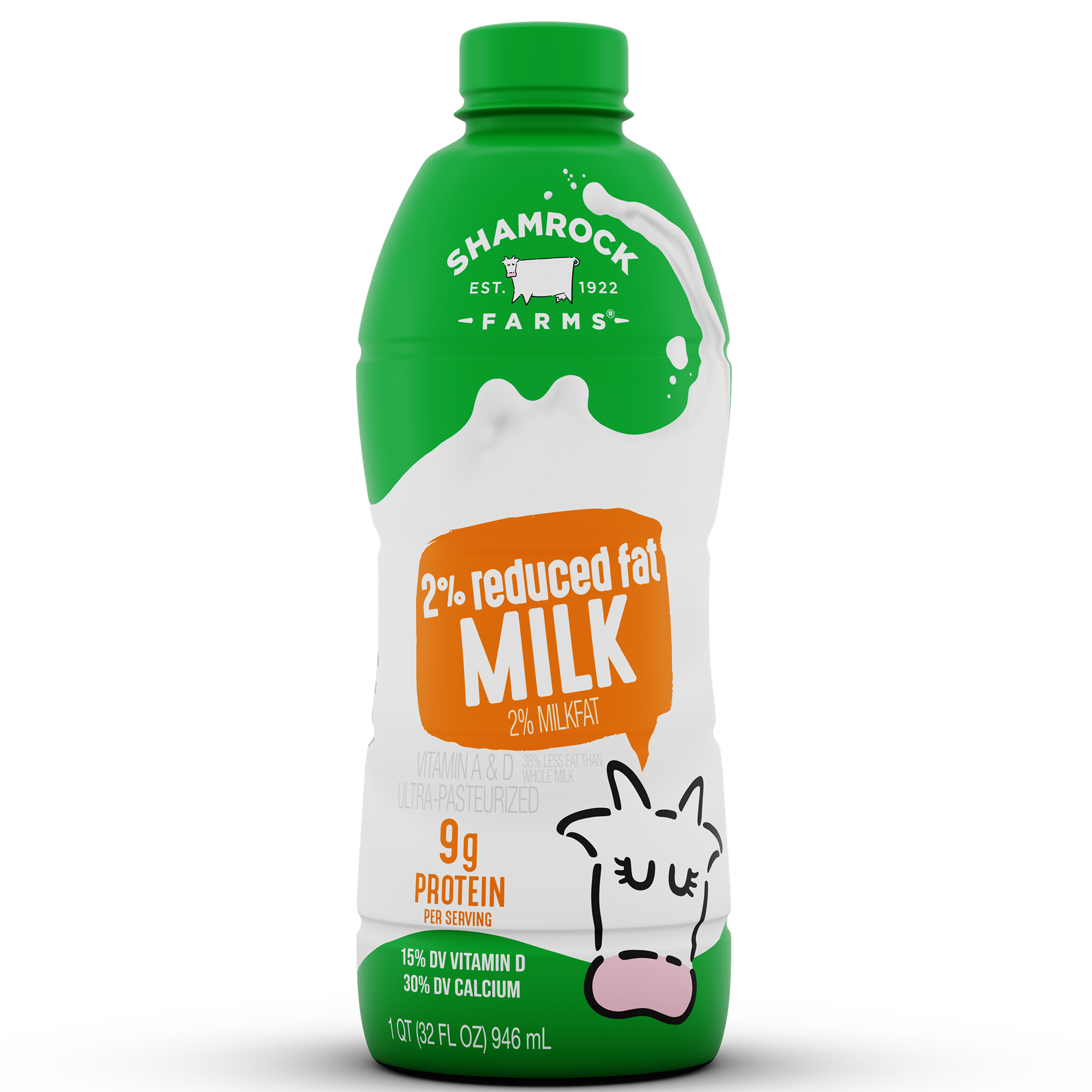 Shamrock farms white esl 2% milk 6ct 32oz