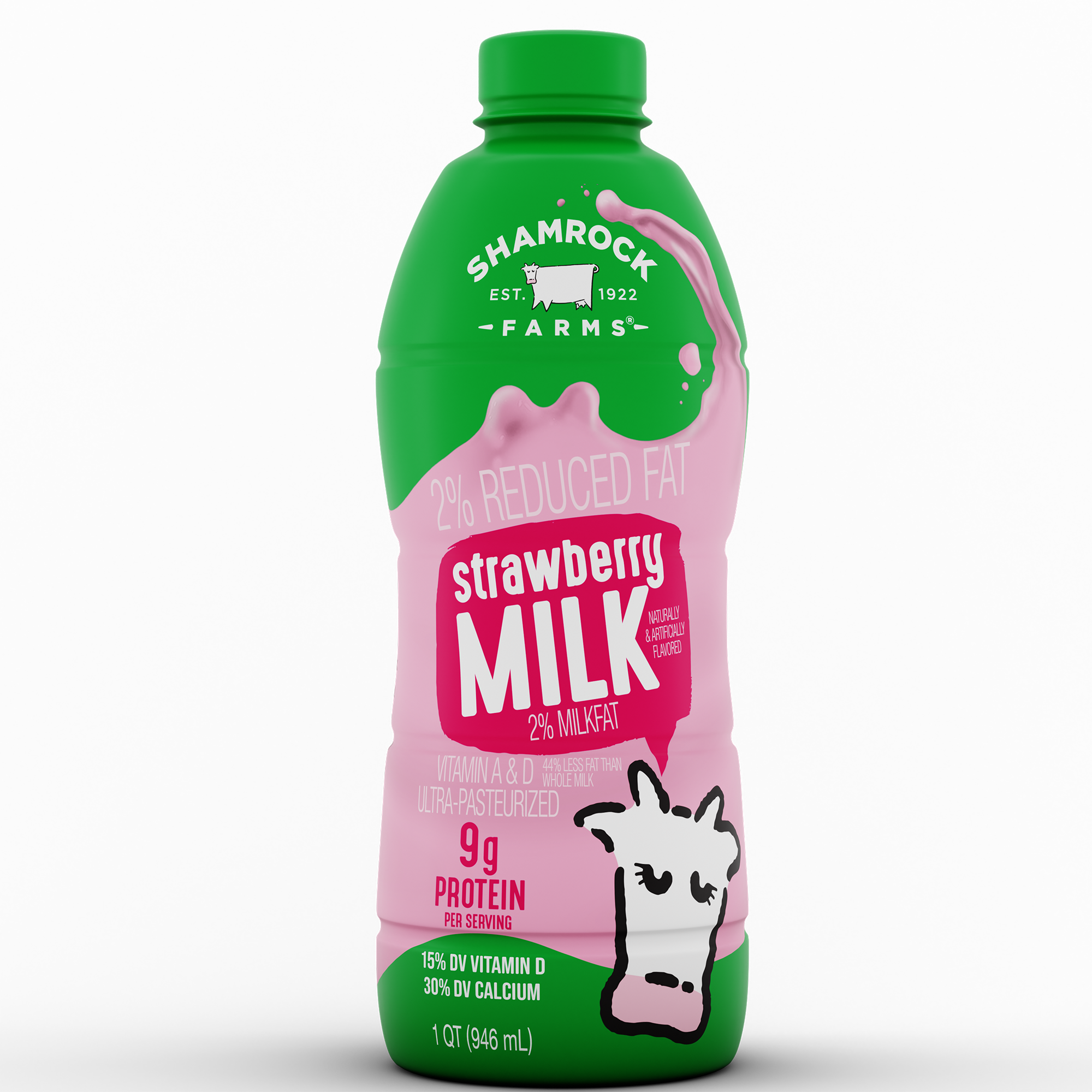 Shamrock farms strawberry esl 2% milk 6ct 32oz