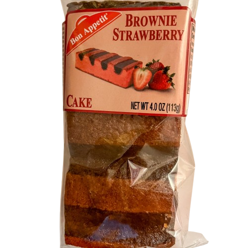 Bon appetit strawberry brownie cake 4oz