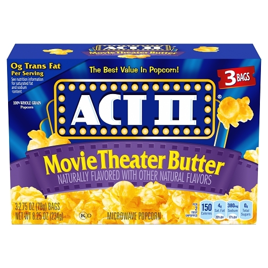 Act ii microwave popcorn movi-thtr bttr 3ct 2.75oz