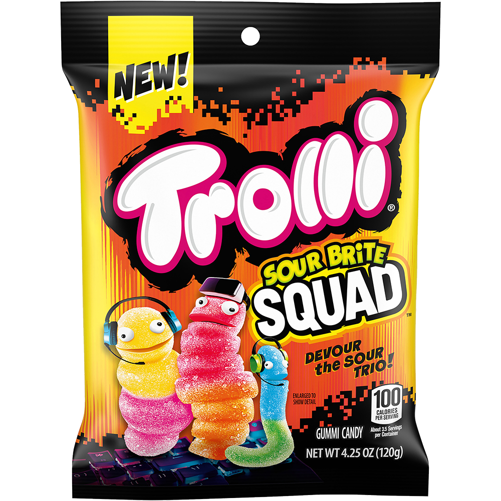 Trolli sour brite squad gummi candy 4.25oz