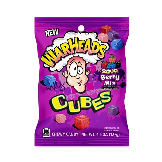 Warheads berry cubes peg bag 4.5oz