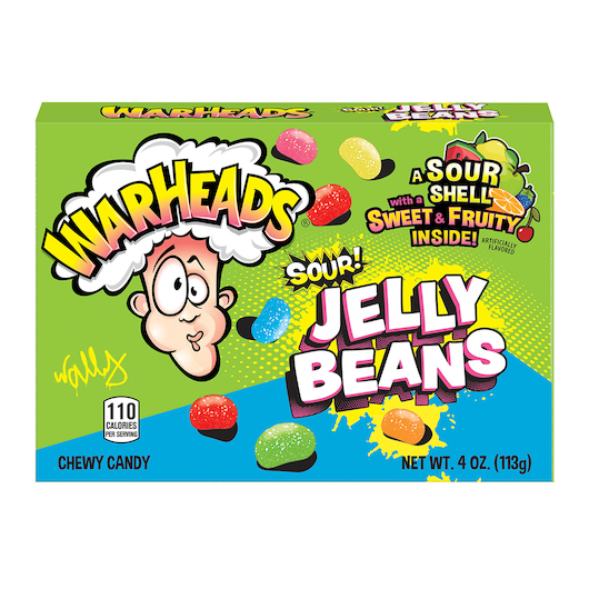 Warheads swt fruty sour jelly beans theater bx 4oz