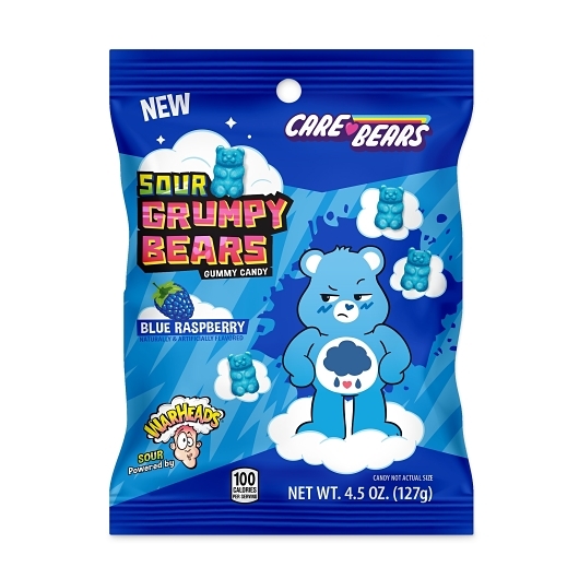 Warheads sour grumpy bears peg bag 4.5oz