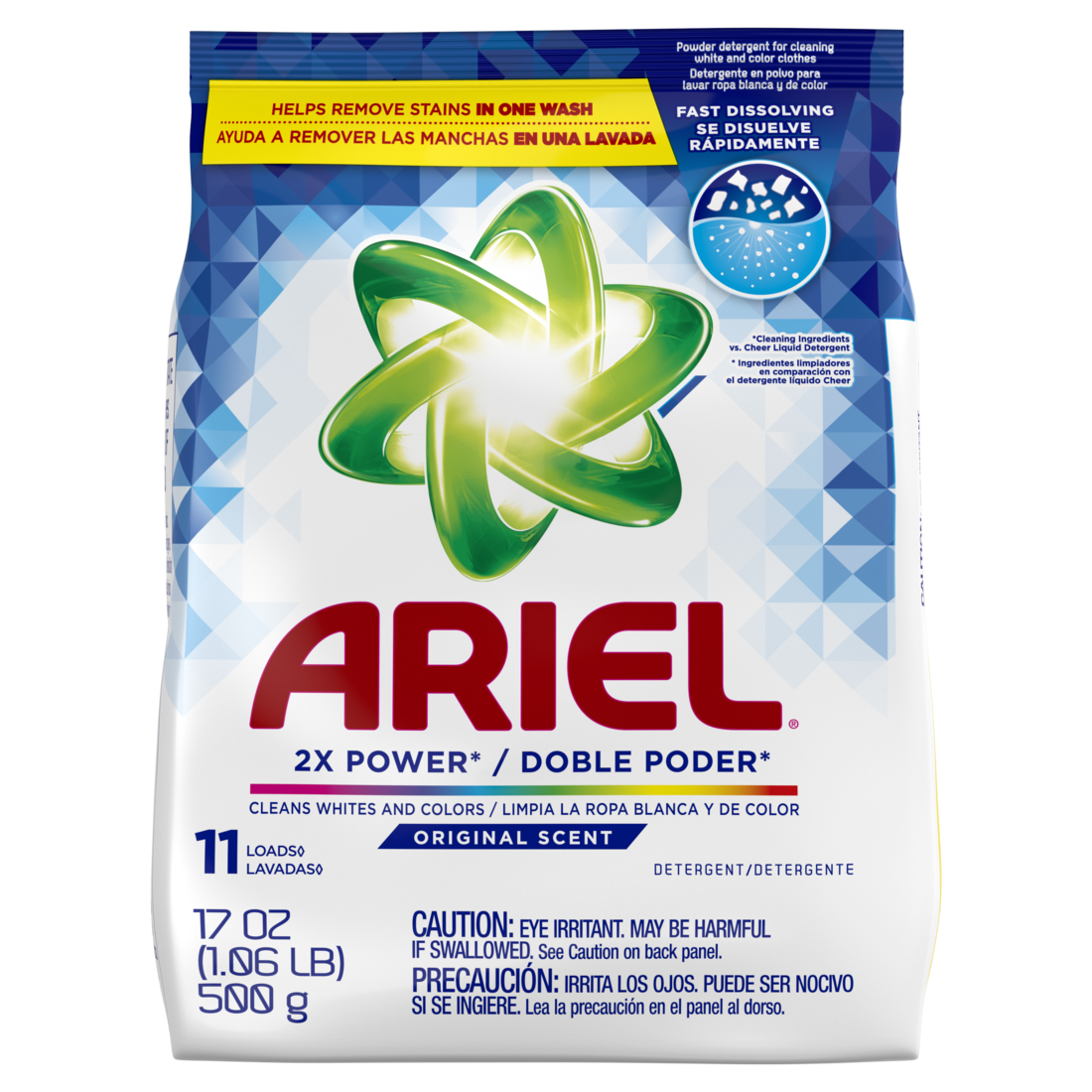 Ariel orig scent doble poder detergente 24ct 500gm