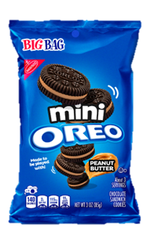 Oreo mini peanut butter big bag 12ct 3oz