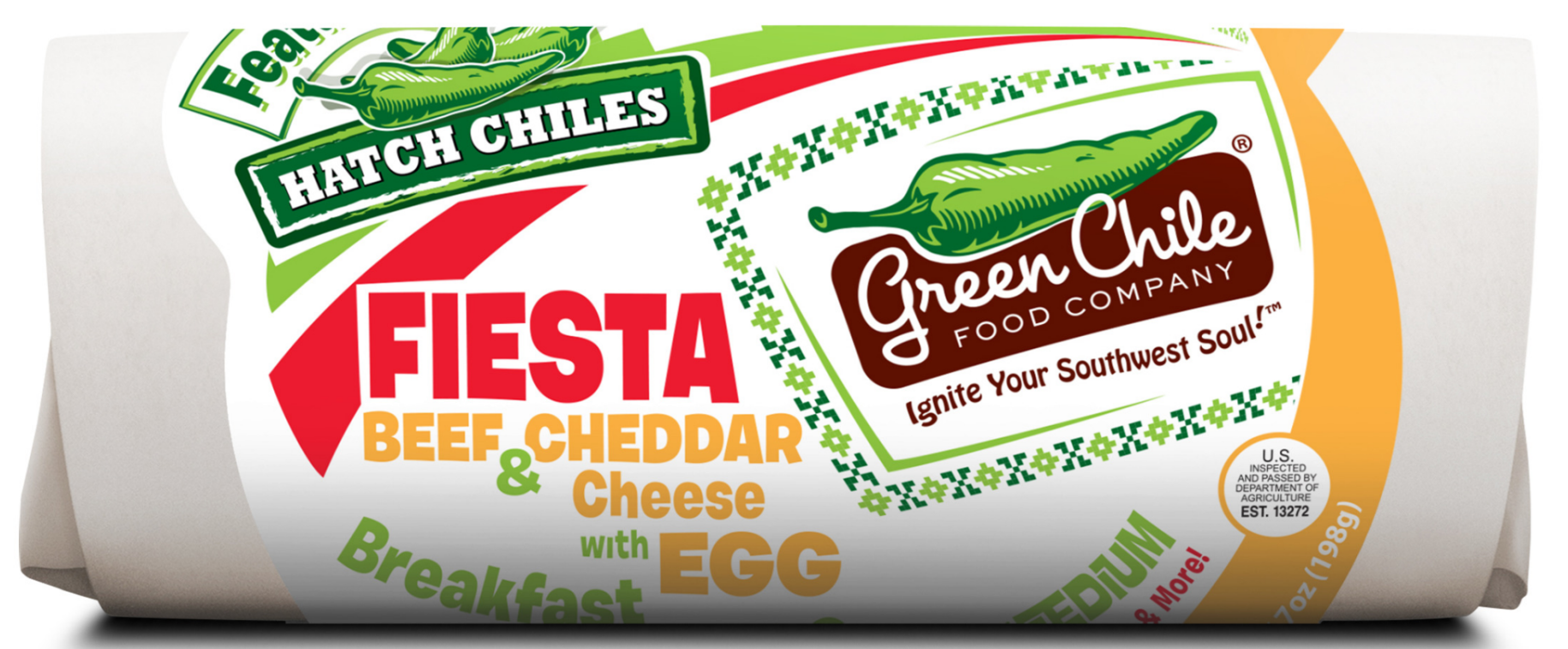 Green chile co breakfast fiesta burrito 7oz