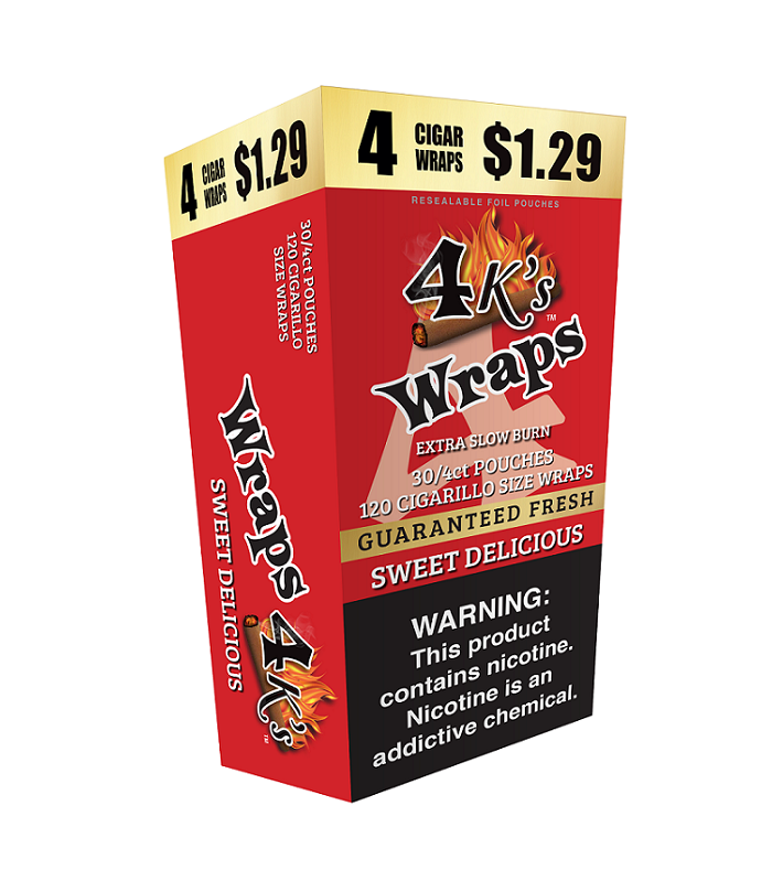 4kings sweet cigar wraps 4/$1.29 30/4pk
