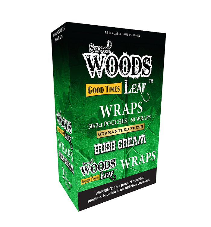 Sweet wood irish cream leaf cigar wraps 30/2ct