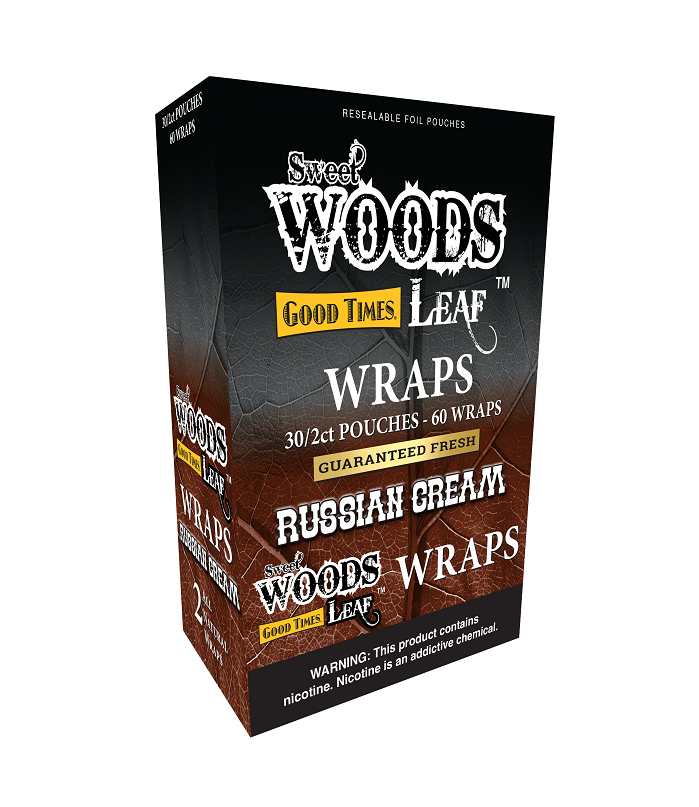 Sweet wood russian cream leaf cigar wraps 30/2ct
