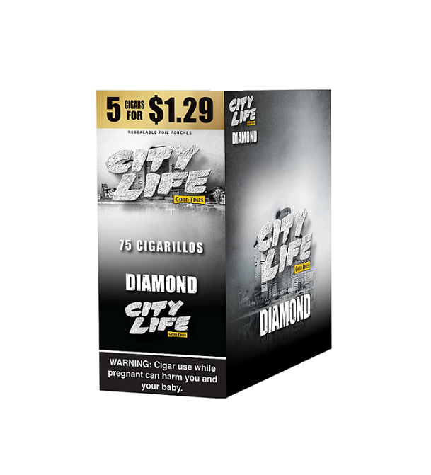 City life diamond 5/$1.29 15/5ct